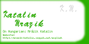 katalin mrazik business card